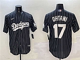 Men's Los Angeles Dodgers #17 Shohei Ohtani Black Cool Base Stitched Jersey,baseball caps,new era cap wholesale,wholesale hats